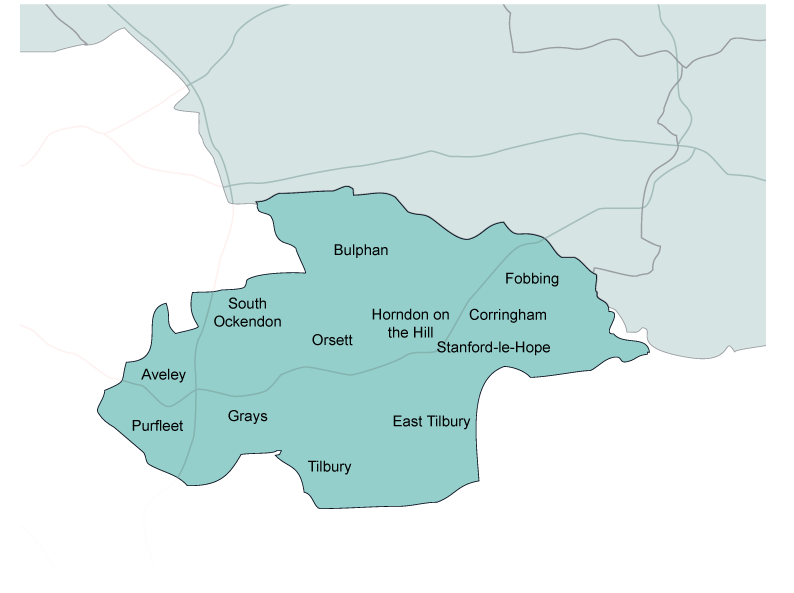 map of thurrock